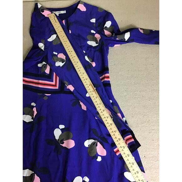 Boden Women Floral  Striped A Line Dress Sz. 8R Blue Lightweight Comfort Modest - Picture 9 of 12